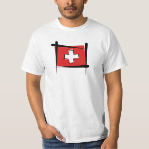 Camiseta Bandeira da escova da suiça