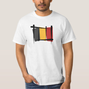 Camiseta Bandeira da escova de Bélgica