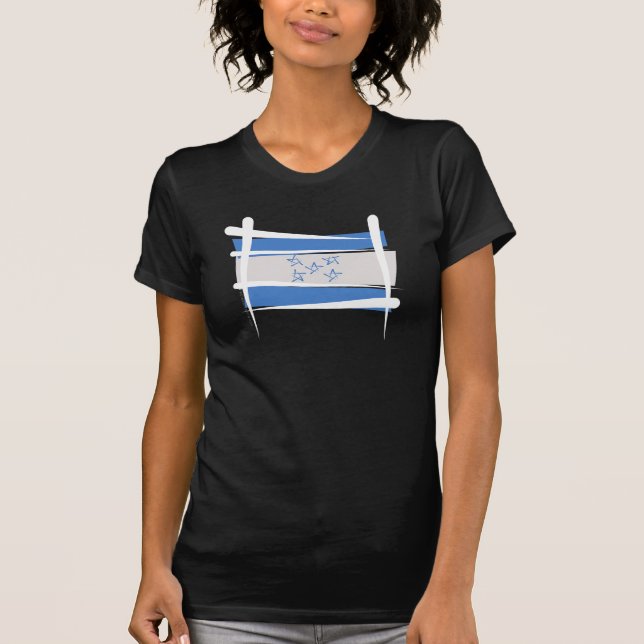 Camiseta Bandeira da escova de Honduras (Frente)
