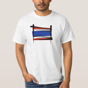 Camiseta Bandeira da escova de Tailândia