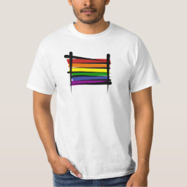 Camiseta Bandeira da escova do orgulho gay do arco-íris