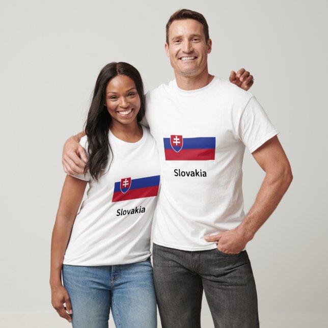 Camiseta Bandeira da Eslováquia (Unissex)