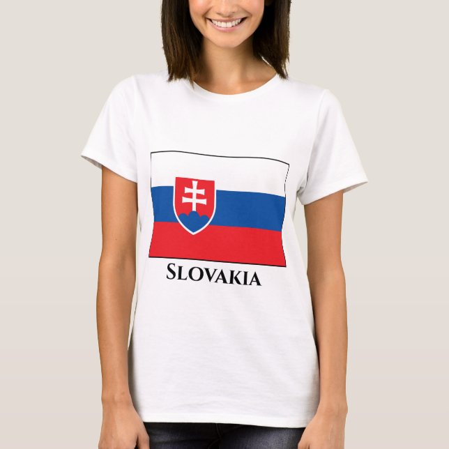 Camiseta Bandeira da Eslováquia (Frente)