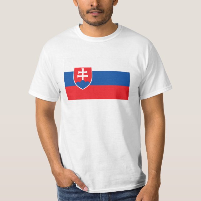 Camiseta Bandeira da Eslováquia (Frente)