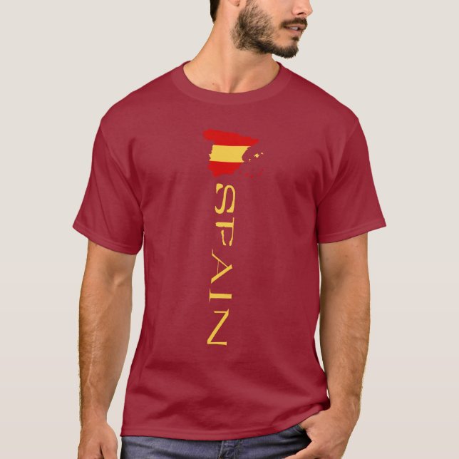 Camiseta Bandeira da Espanha Bandeira Espanhola MAP (Frente)