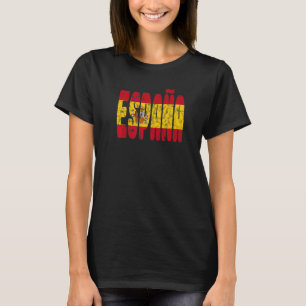 Camiseta Bandeira da Espanha Viagem Férias Orgulho da Espan