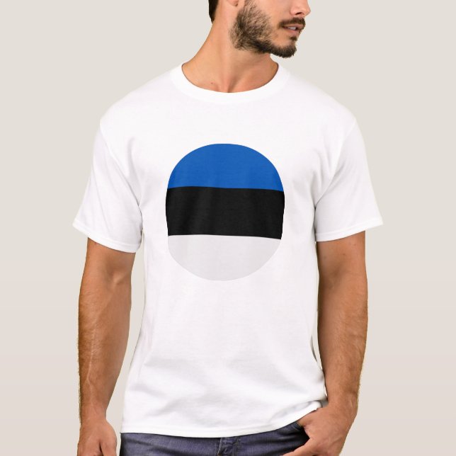 Camiseta Bandeira da Estônia (Frente)