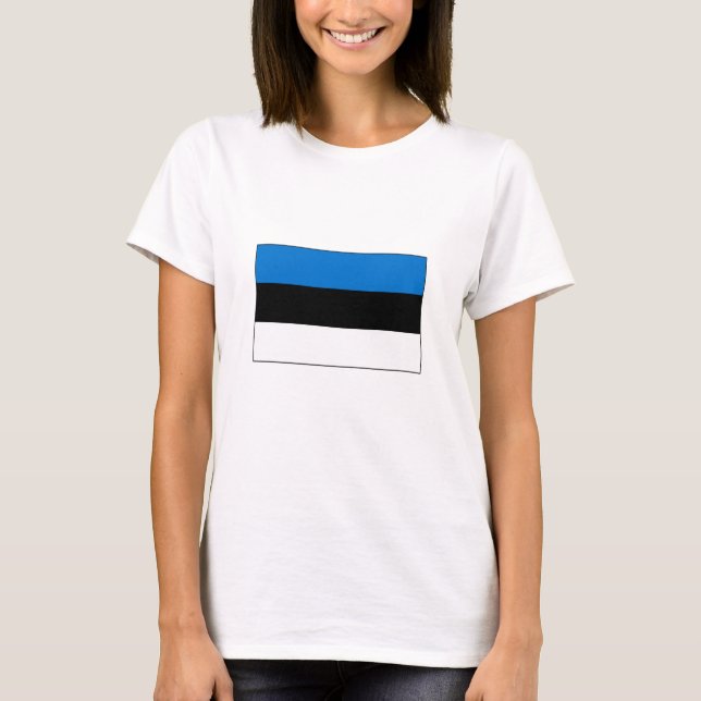 Camiseta Bandeira da Estônia (Frente)