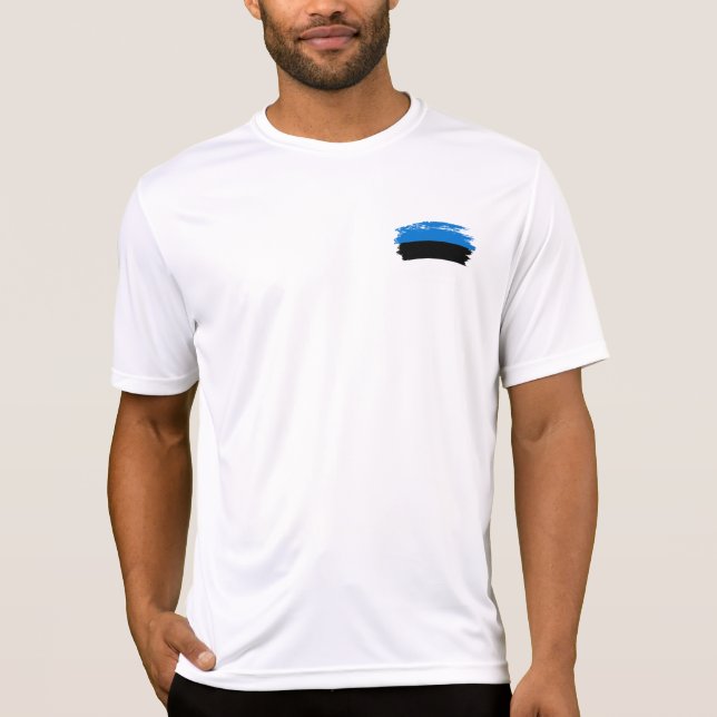 Camiseta Bandeira da Estônia (Frente)
