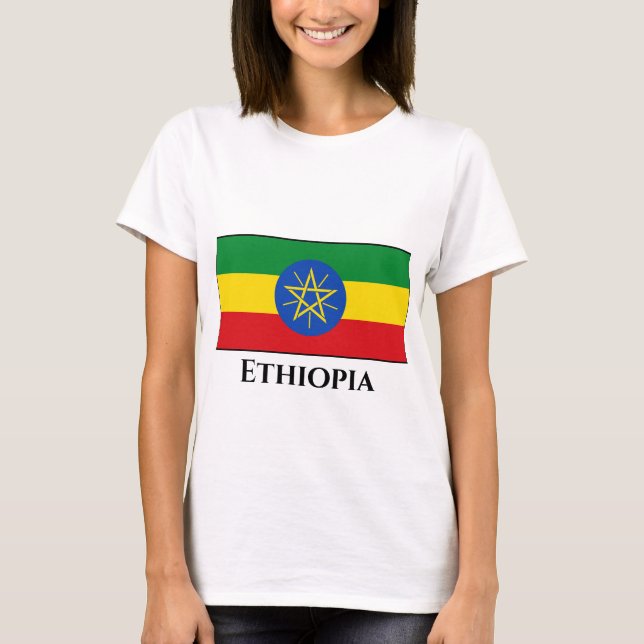Camiseta Bandeira da Etiópia (Etiópia) (Frente)