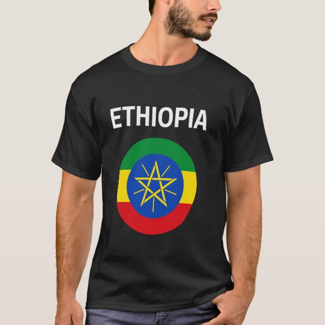 Camiseta Bandeira da Etiópia Moderna (Frente)