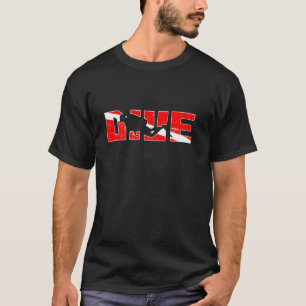 Camiseta Bandeira da EUA de mergulho de escafandro engraçad
