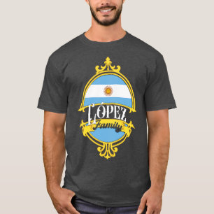 Camiseta Bandeira da família Lopez Argentina
