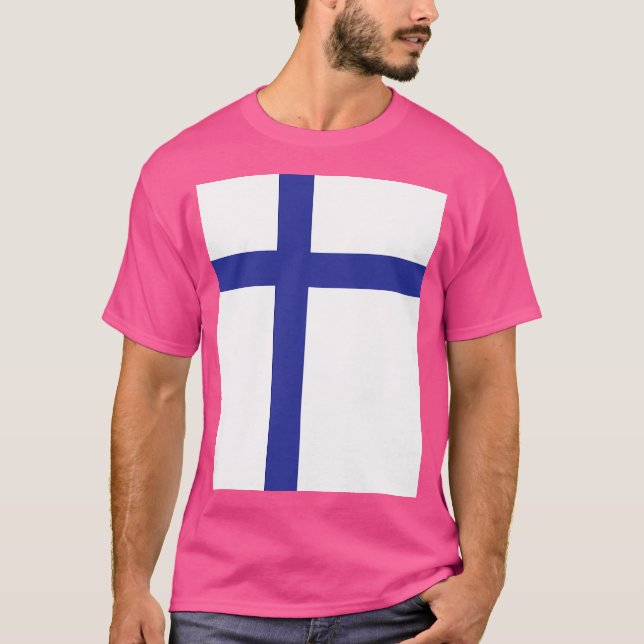 Camiseta Bandeira da Finlândia (Frente)