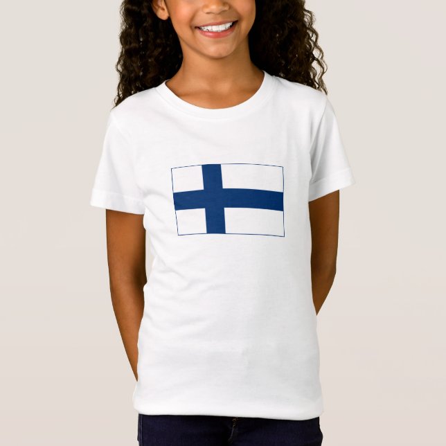 Camiseta Bandeira da Finlândia (Frente)