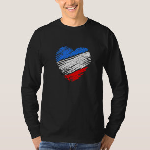 Camiseta Bandeira da França em forma de coração uma ideia f