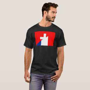Camiseta bandeira da frança suiça país meio símbolo suíço