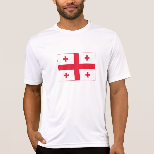 Camiseta Bandeira da Geórgia (Frente)