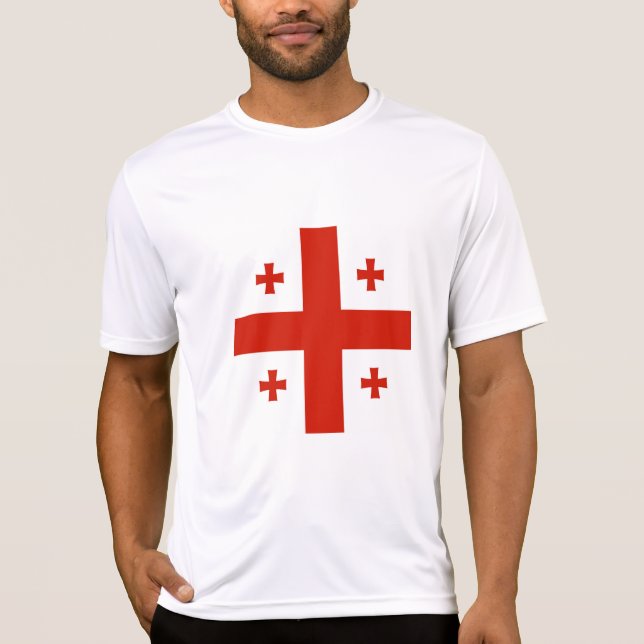 Camiseta Bandeira da Geórgia (Frente)