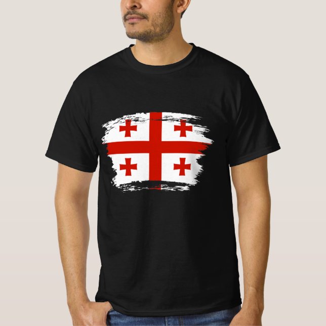 Camiseta Bandeira da Geórgia (Frente)