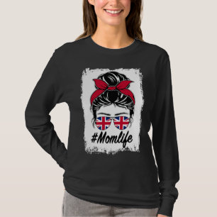 Camiseta Bandeira da Grã-Bretanha Mãe Britânica Cabelo Desa