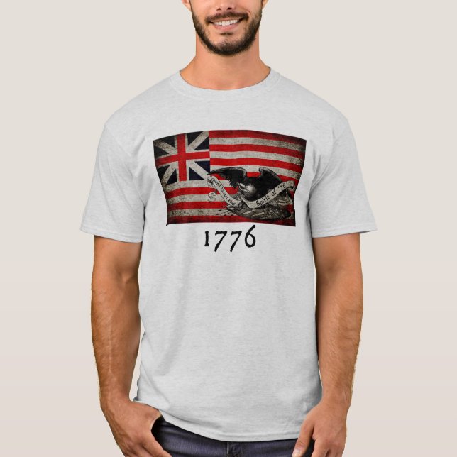 Camiseta Bandeira da Grande União 1776 (Frente)