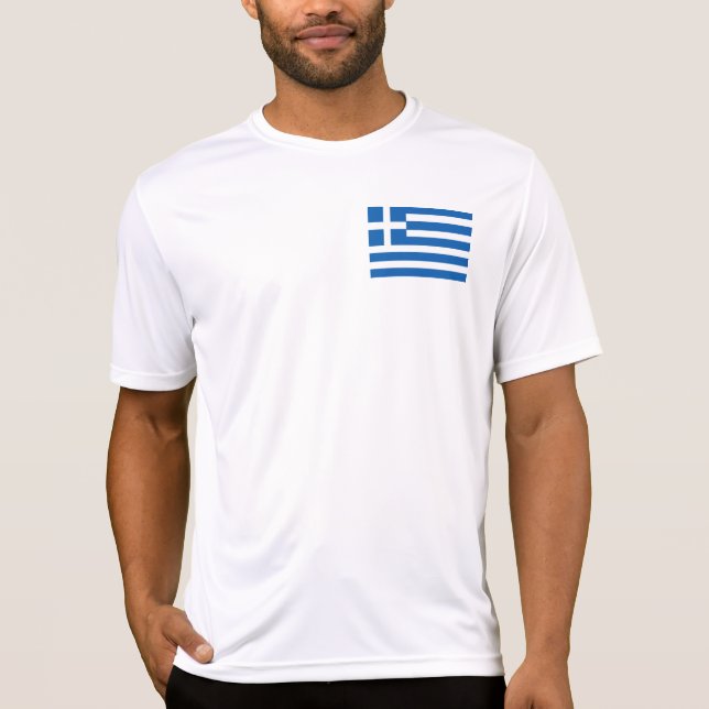 Camiseta Bandeira da Grécia (Frente)