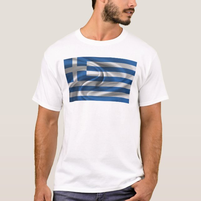 Camiseta Bandeira da Grécia (Frente)
