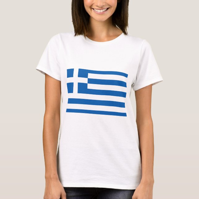 Camiseta Bandeira da Grécia (Frente)
