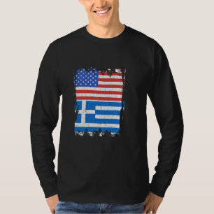 Camiseta Bandeira da Grécia América EUA Raízes Gregas Helen