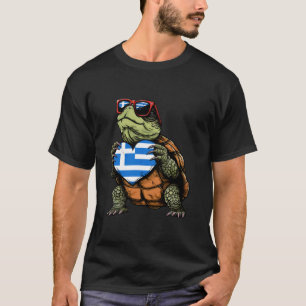 Camiseta Bandeira da Grécia Tartaruga Orgulho Grego Helênic