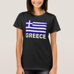 Camiseta Bandeira da Grécia Vintage Origem Grega Nacionalid