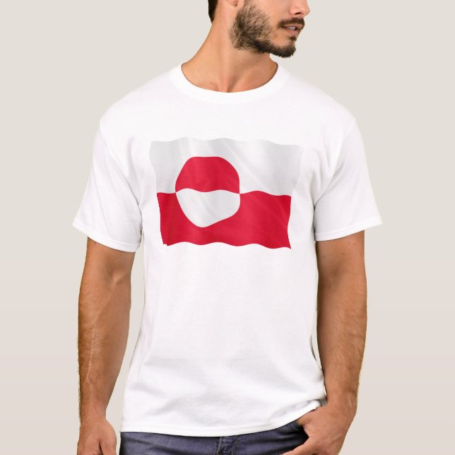 Camiseta bandeira da Gronelândia (Frente)