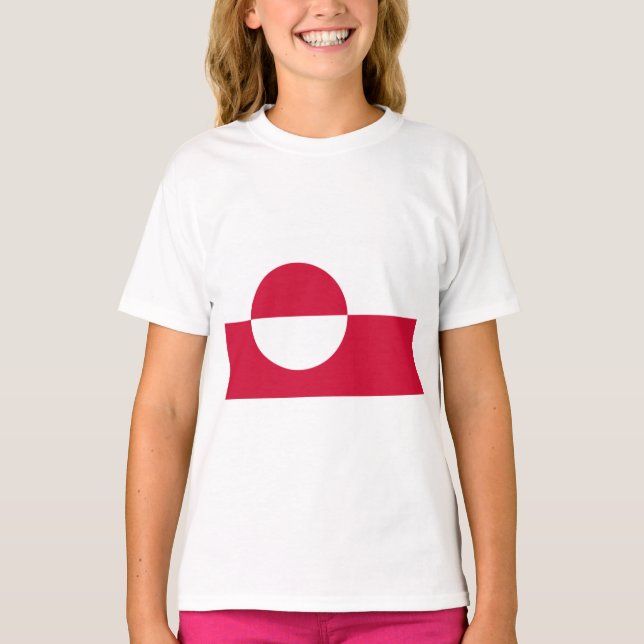Camiseta Bandeira da Gronelândia (Frente)