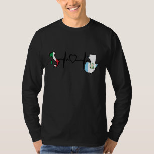 Camiseta Bandeira da Guatemala Itália Coração Guatemalteco