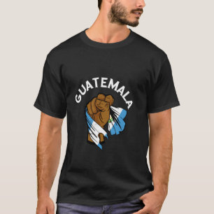 Camiseta Bandeira da Guatemala Raízes Guatemaltecas Punho f