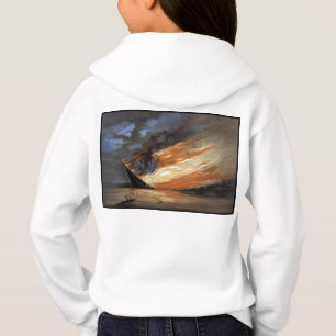 Camiseta Bandeira da guerra civil rebelde em chamas da band