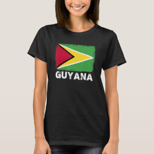 Camiseta Bandeira da Guiana apoia Pessoas guianenses