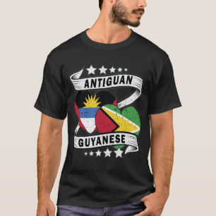 Camiseta Bandeira Da Guiana E Do Antíguo