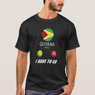 Camiseta Bandeira da Guiana Lembrança Guiana Está Chamando 