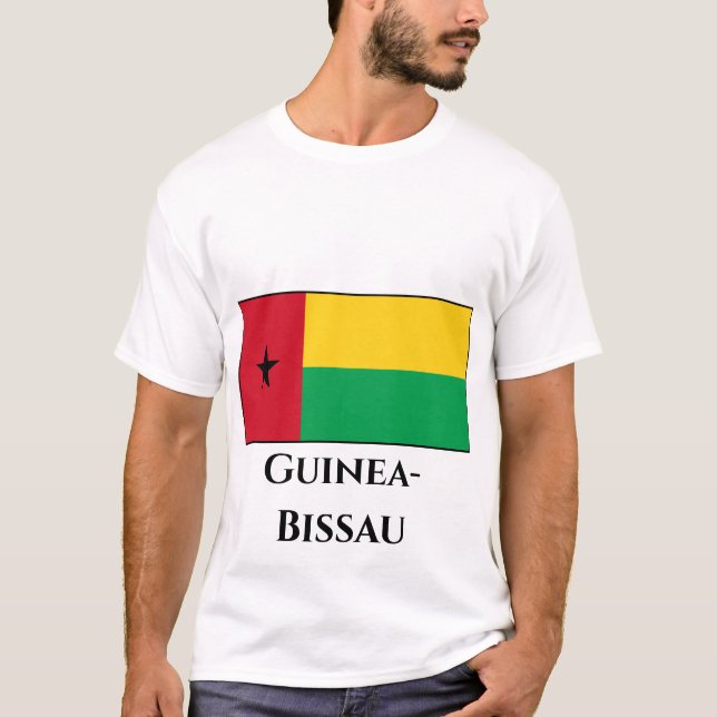 Camiseta Bandeira da Guiné-Bissau (Frente)