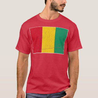 Camiseta Bandeira da Guiné com cores nacionais vindas da Gu