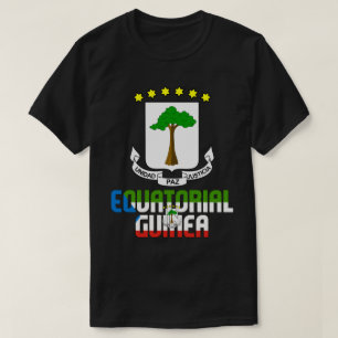 Camiseta Bandeira da Guiné Equatorial e Brasão de Armas Pat