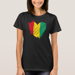 Camiseta Bandeira da Guiné Eu amo Guiné Está no meu DNA par