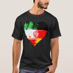 Camiseta Bandeira da Herança Cardíaca Alemã e Iraniana