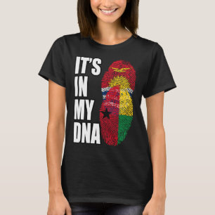 Camiseta Bandeira da Herança de DNA Misto da Guiné-Bissau e