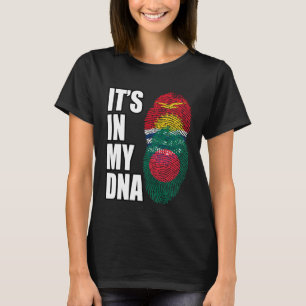 Camiseta Bandeira da Herança de DNA Misto de Bangladeshe e
