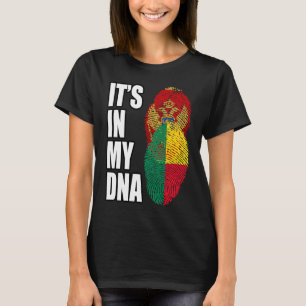 Camiseta Bandeira da Herança de DNA Misto de Benim e Monten