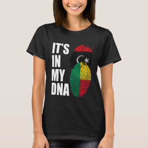 Camiseta Bandeira da Herança de DNA Misto do Benim e da Líb