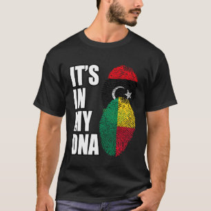 Camiseta Bandeira da Herança de DNA Misto do Benim e da Líb